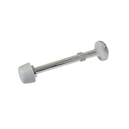 Cal-Royal 3 Cast Rigid Door Stop Molded Screw, US26 Bright Chrome RS92-26